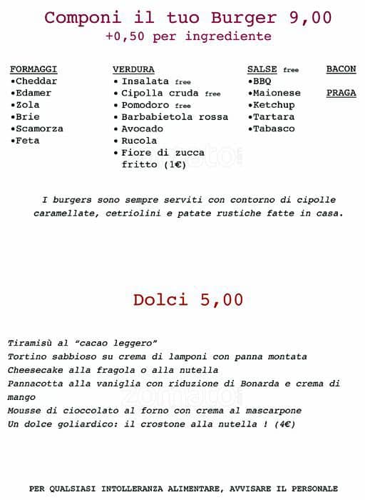 Menu di Cumino Bistrot 