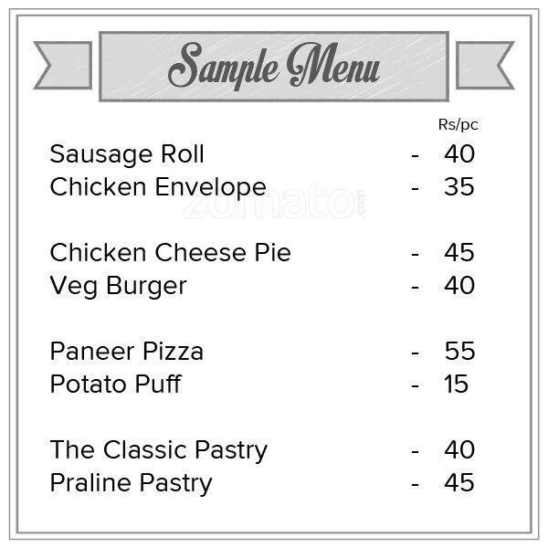 Le Chocolat menu