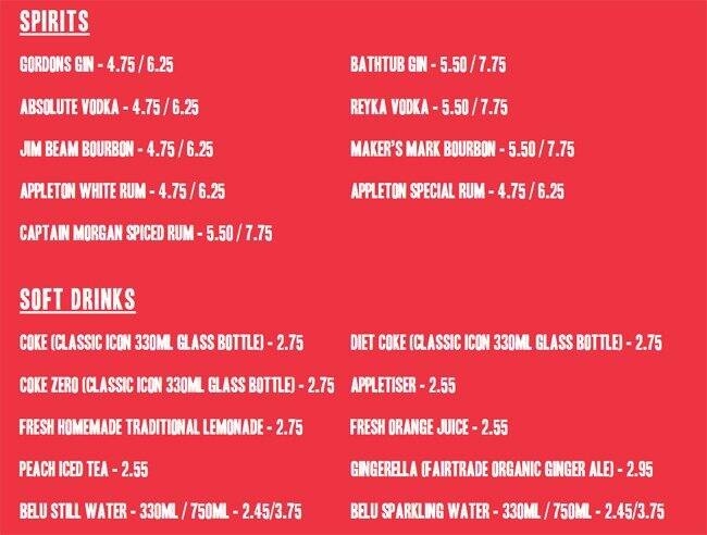 Clockjack Oven menu