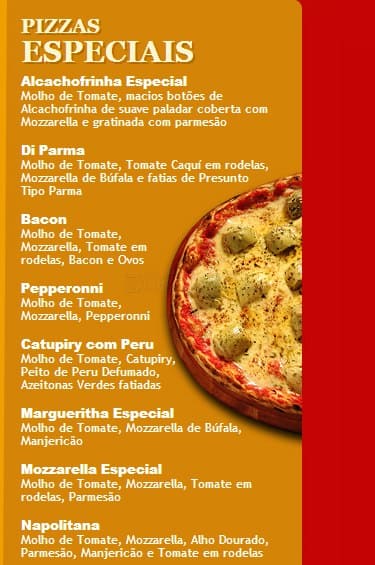 Casa da Pizza cardápio