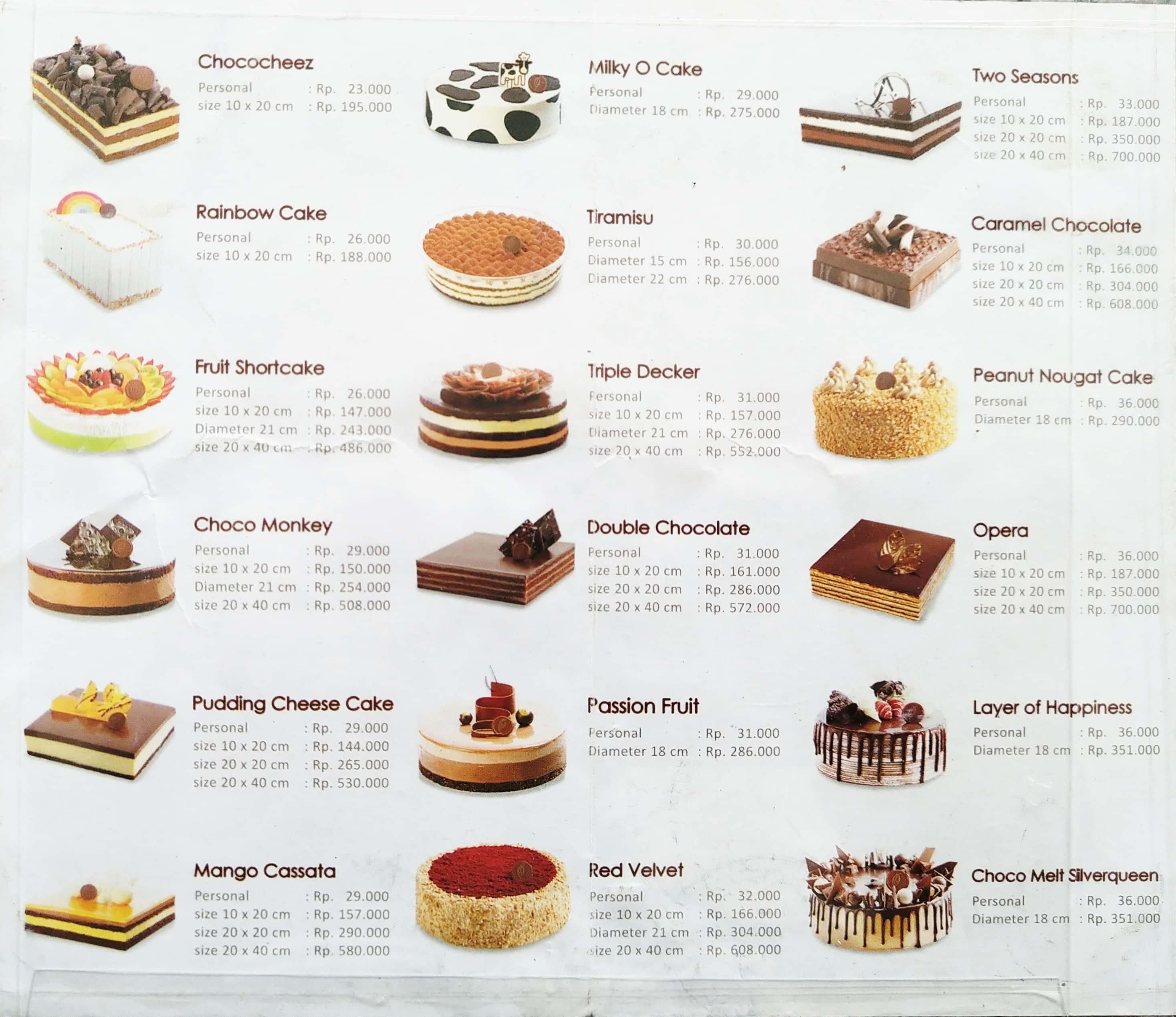 Harga Kue Ulang Tahun Di Dapur Cokelat - Berbagai Kue