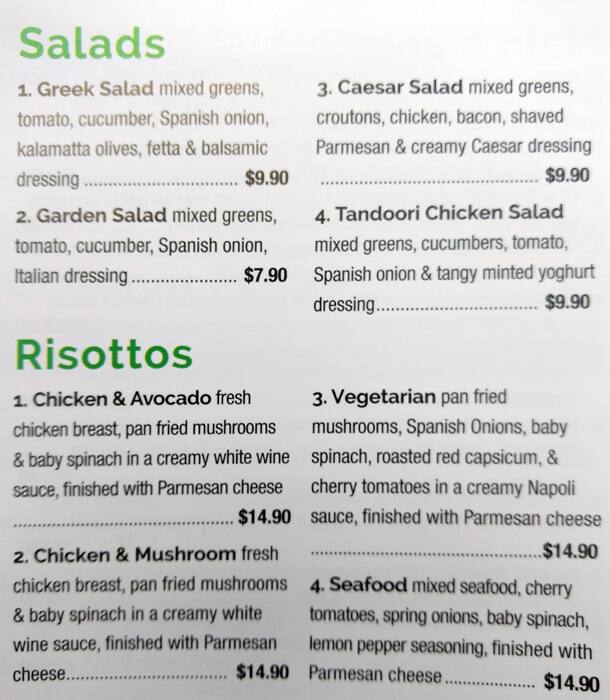 Menu at Sopranos Pizza Pasta & Grill pizzeria, Epping