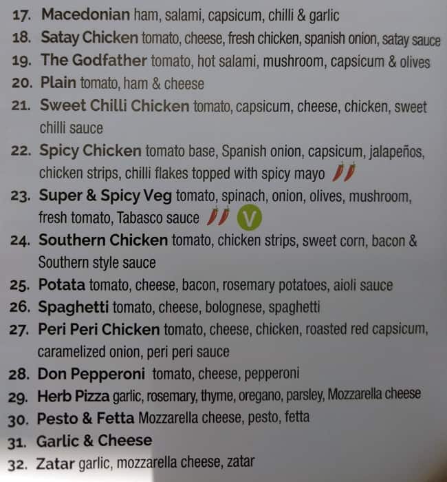 Menu at Sopranos Pizza Pasta & Grill pizzeria, Epping