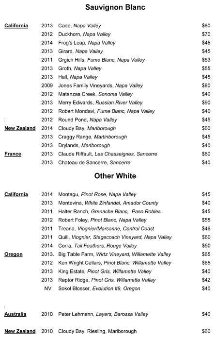 lonesome dove valentines day menu