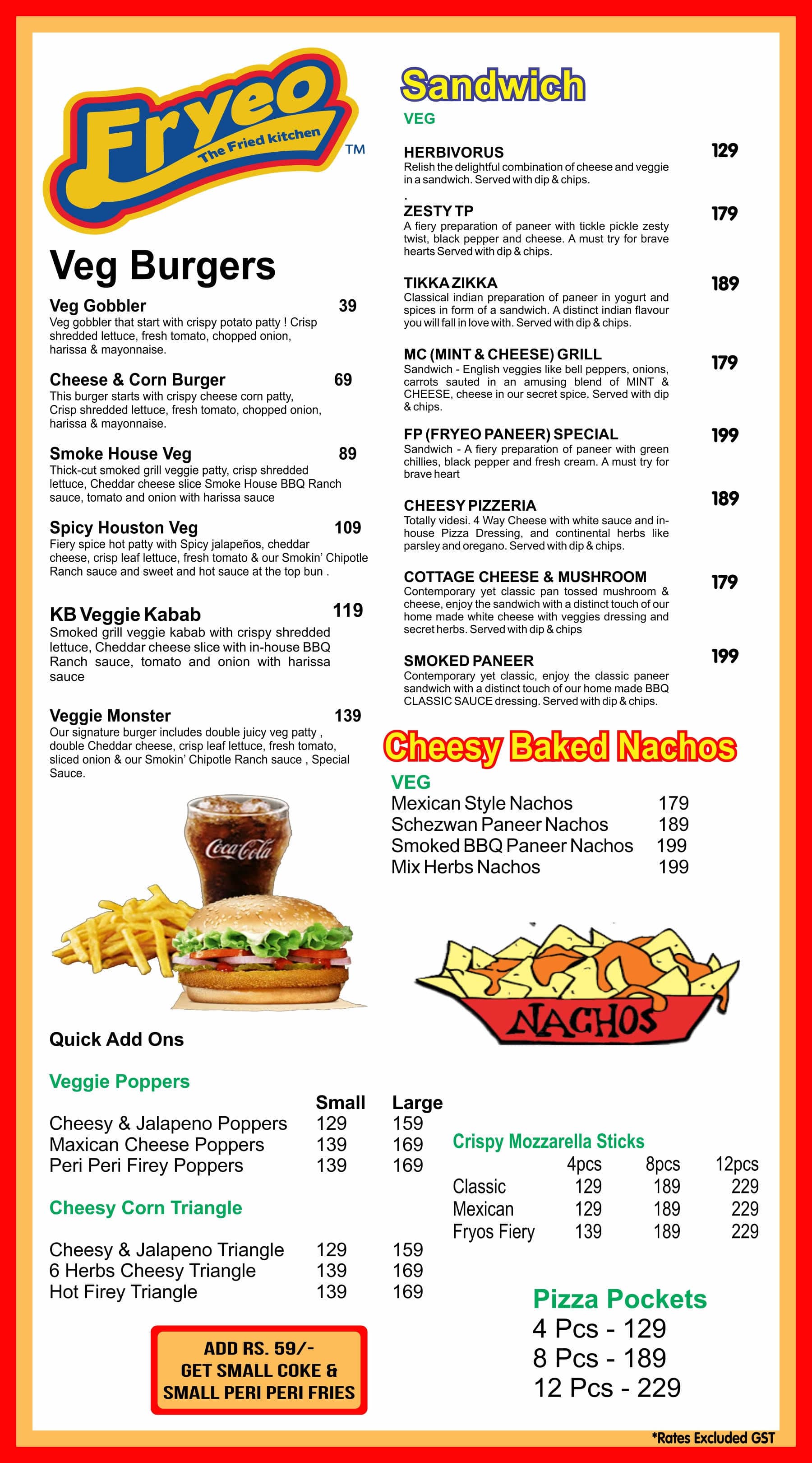 Menu of Cremeborne Ice Creams and Desserts, Sector 69, Gurgaon