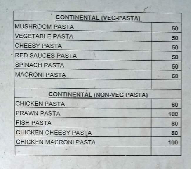 FoodExx ফুড্‌এক্স menu
