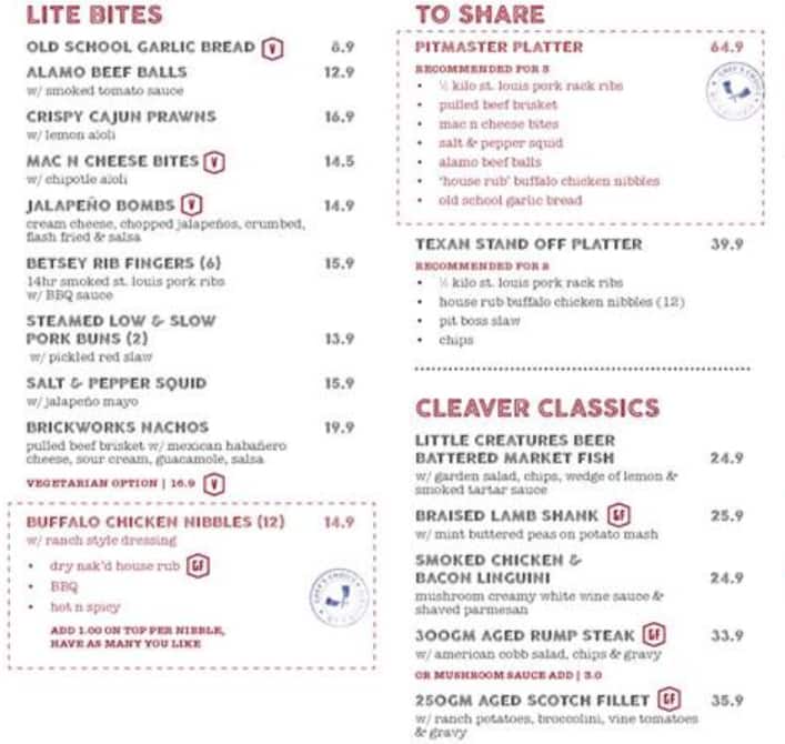 Cleavers Corner Lunch Menu at Melinda Gray blog