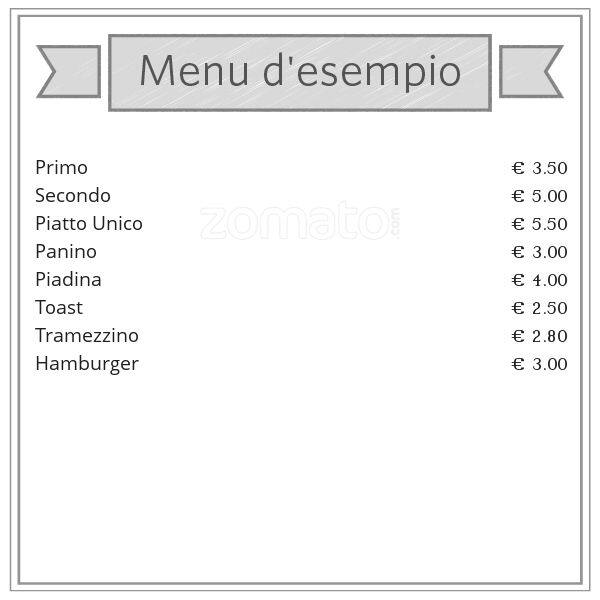 Menu di Bar Caffetteria 