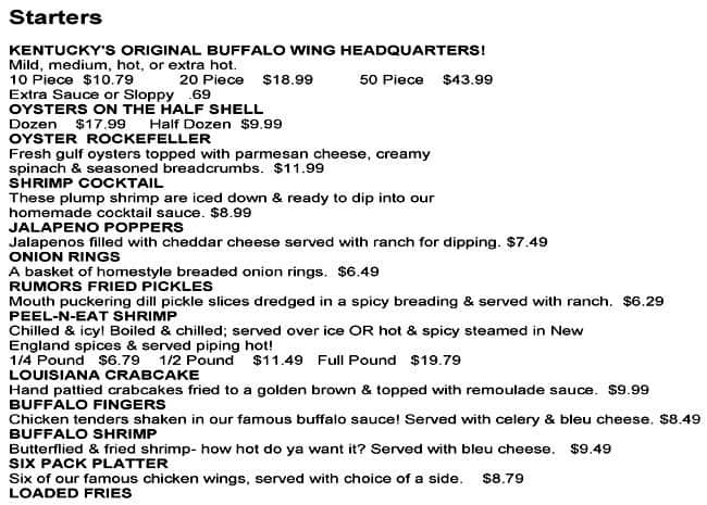 Rumors Bar And Grill >> Rumors Menu Menu For Rumors Middletown Louisville Urbanspoon Zomato Rumors Bar And Grill >> Rumors Menu Menu For Rumors Middletown Louisville Urbanspoon Zomato