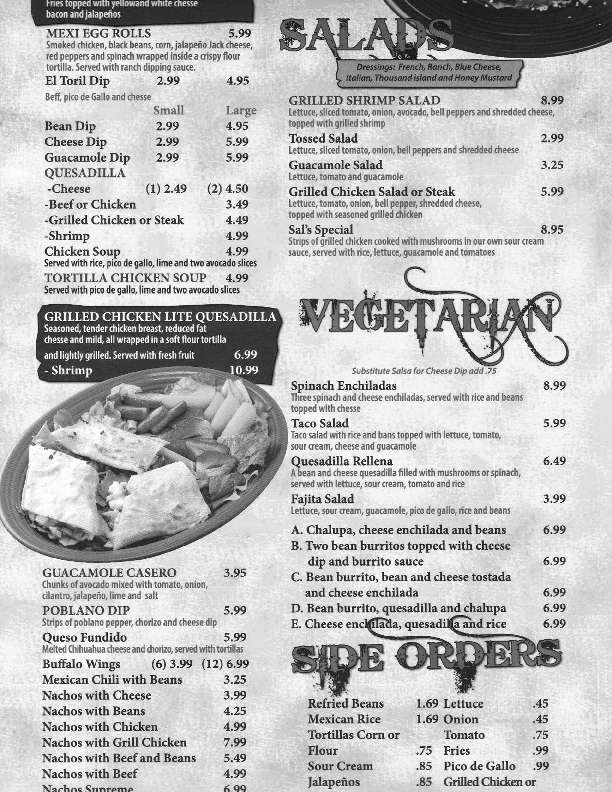 El Toril Mexican Restaurant Menu Urbanspoon/Zomato