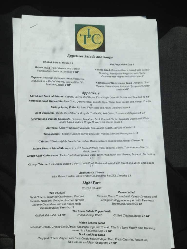 queen city yacht club menu