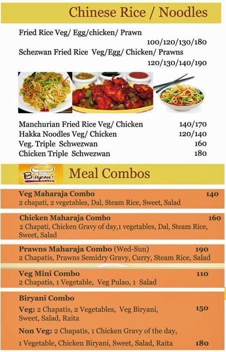 Biryani Mall Menu, Menu for Biryani Mall, Azad Nagar, Mumbai - Zomato