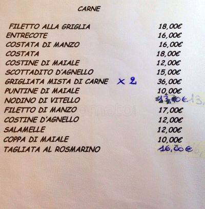 Menu di Ristorante Da Mimì 