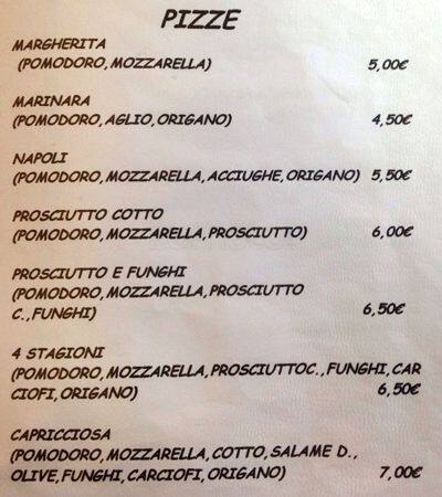 Menu di Ristorante Da Mimì 