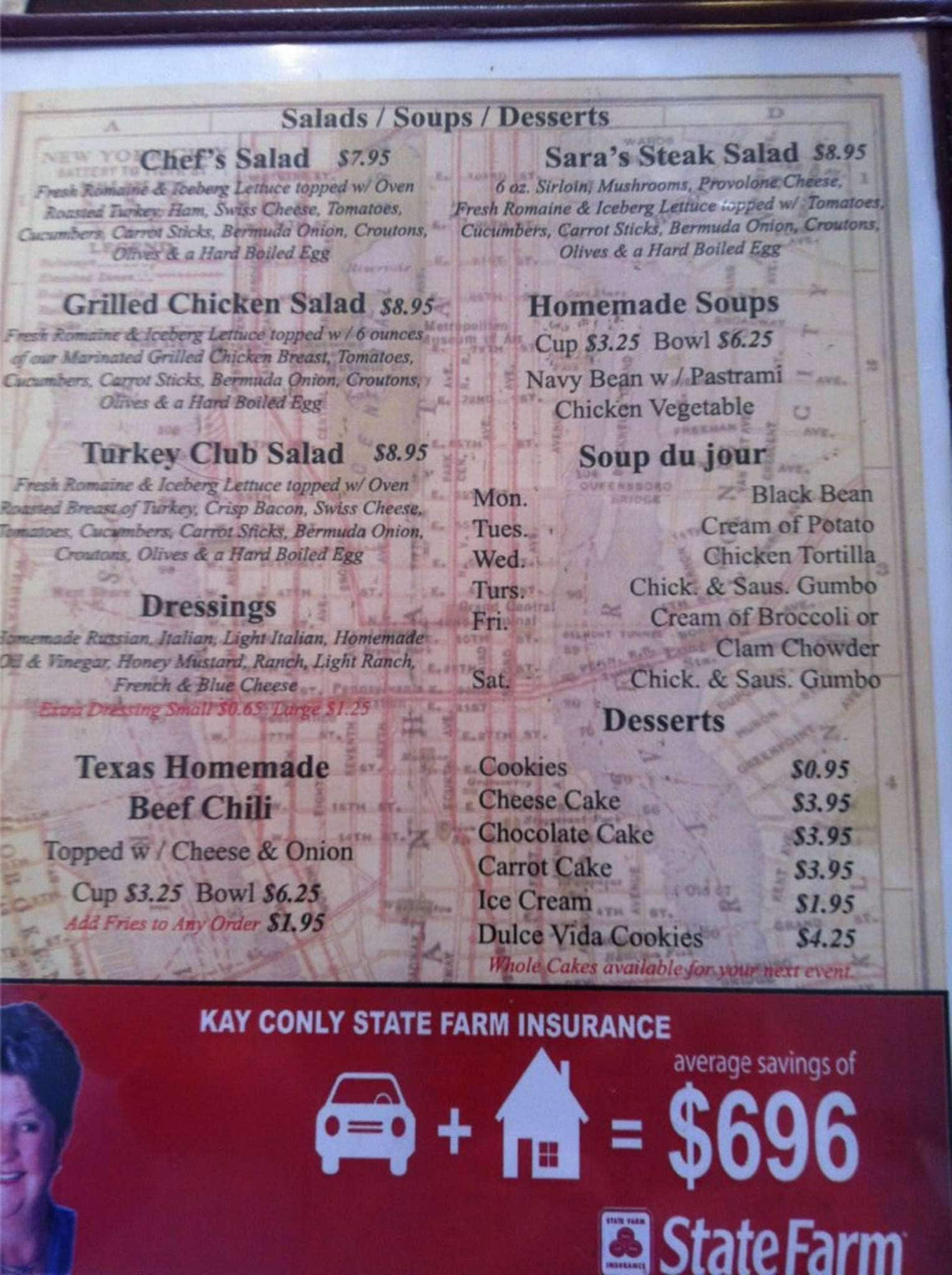 New York Deli Menu Menu For New York Deli Brownsville Brownsville