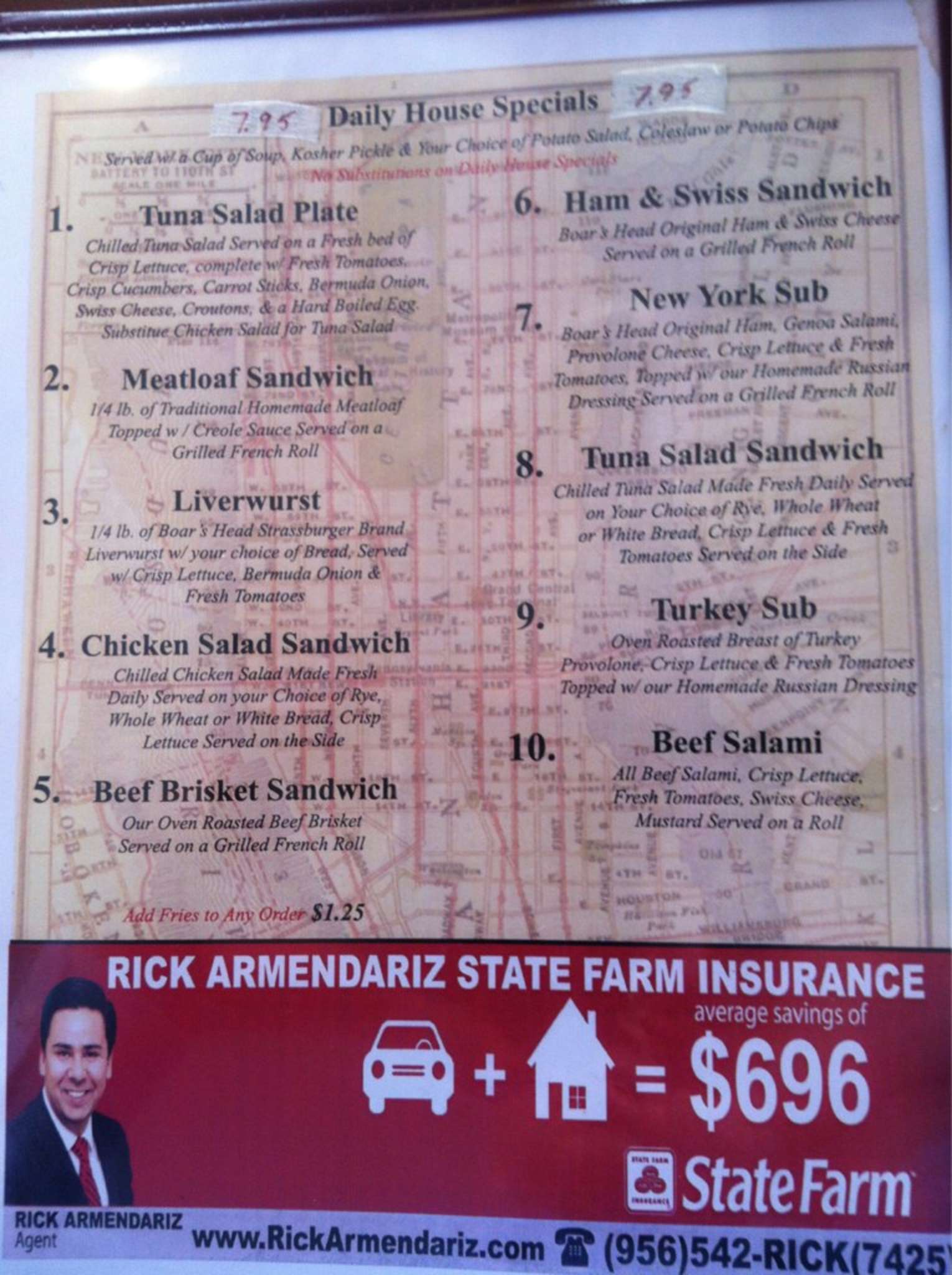 New York Deli Menu Menu For New York Deli Brownsville Brownsville