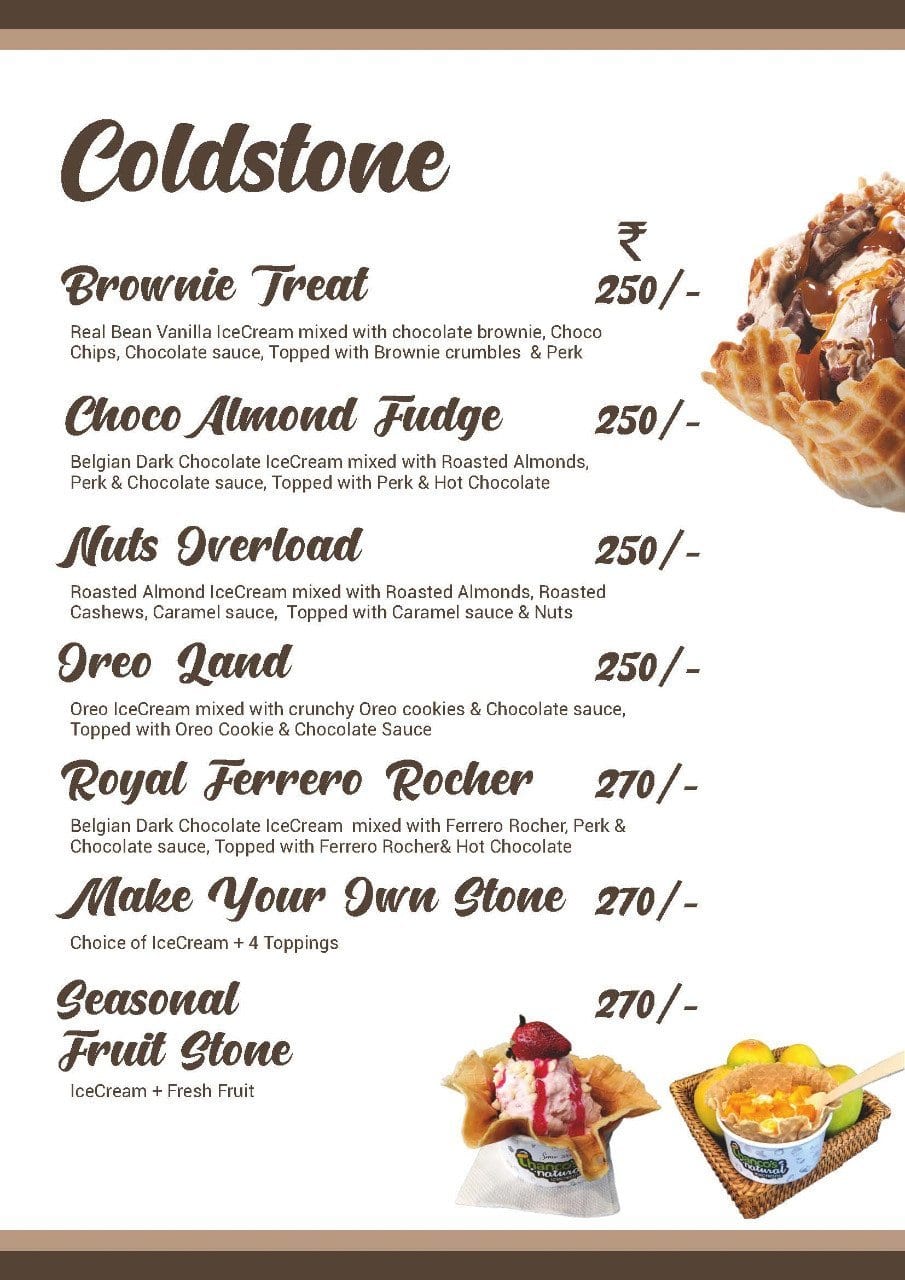 Menu of Thanco's Natural Ice Cream, Bhiwandi, Thane