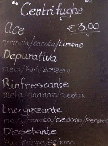 Menu di Violarosso gelateria 