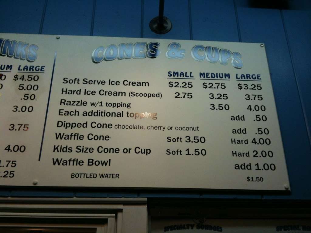 Menu at Mr. Frosty's Ice Cream Shop pub & bar, Norwalk