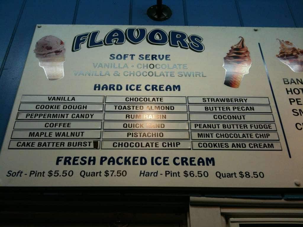 Menu at Mr. Frosty's Ice Cream Shop pub & bar, Norwalk