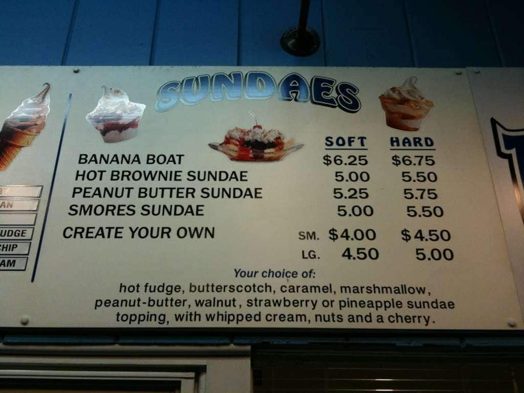 Menu at Mr. Frosty's Ice Cream Shop pub & bar, Norwalk