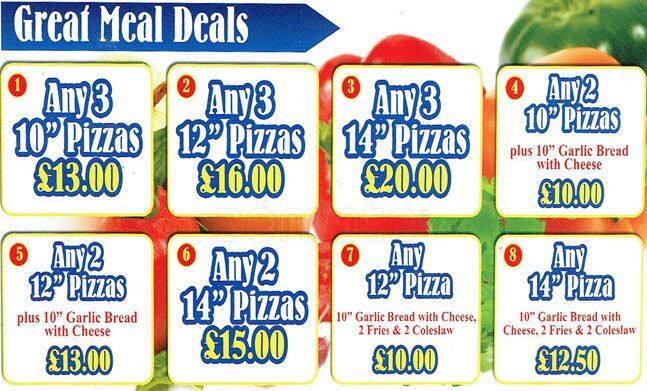 Pizza Factory menu
