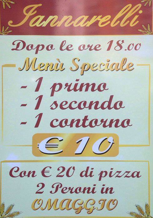 Menu di Iannarelli 