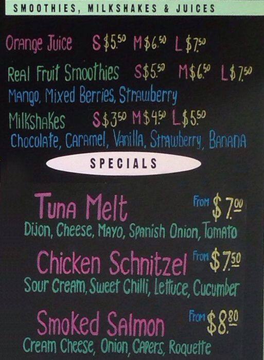Samiges Of Mosman menu