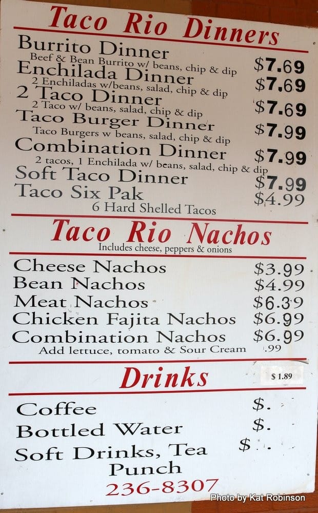 Taco Rio Menu, Menu for Taco Rio, Paragould, Paragould Urbanspoon/Zomato