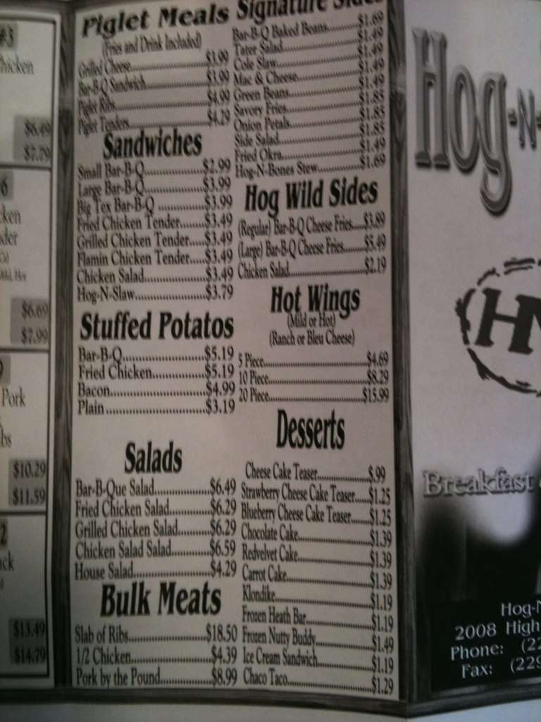 bones hog breakfast bar menu add tifton