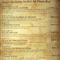 The Ship Menu Menu For The Ship Damansara Utama Selangor