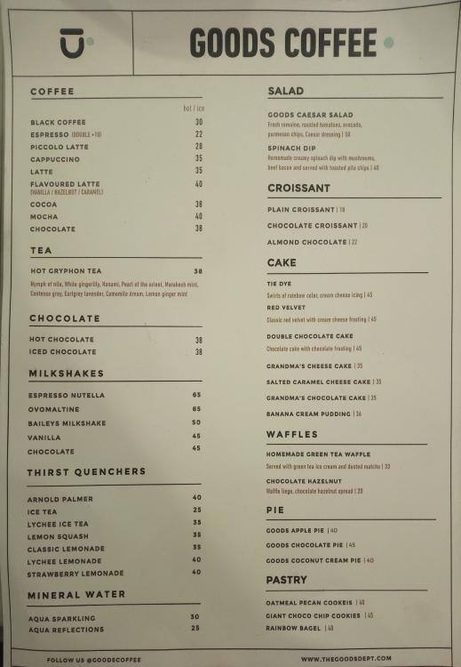 The Goods Cafe Menu Menu For The Goods Cafe Thamrin Jakarta