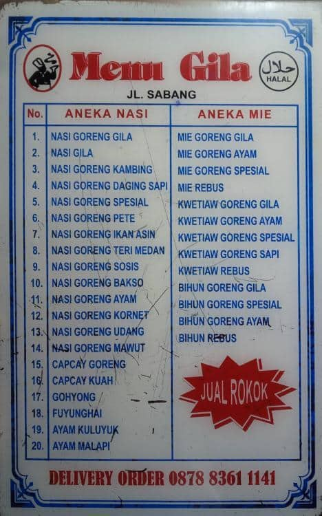 Nasi Goreng Gila Taman Menteng Menu Zomato Indonesia