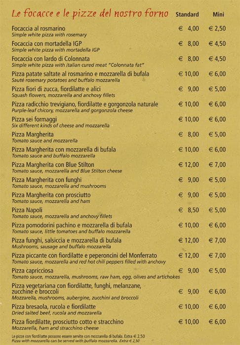 Menu di Il Brillo Parlante 