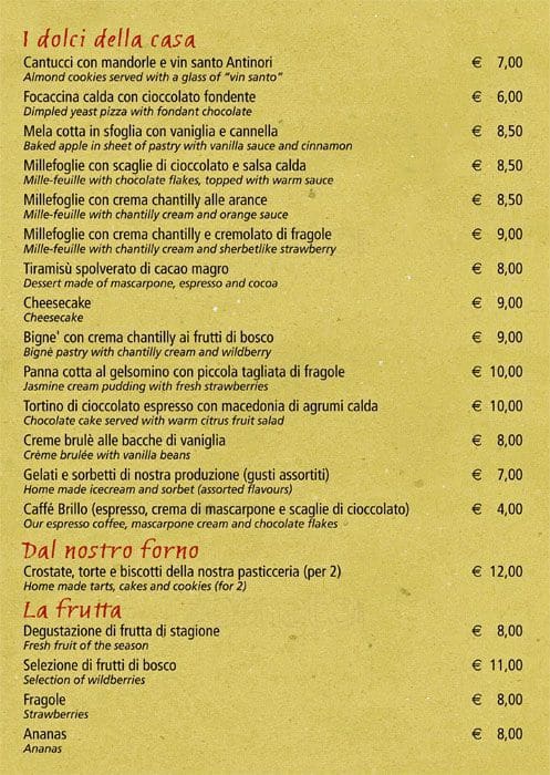 Menu di Il Brillo Parlante 