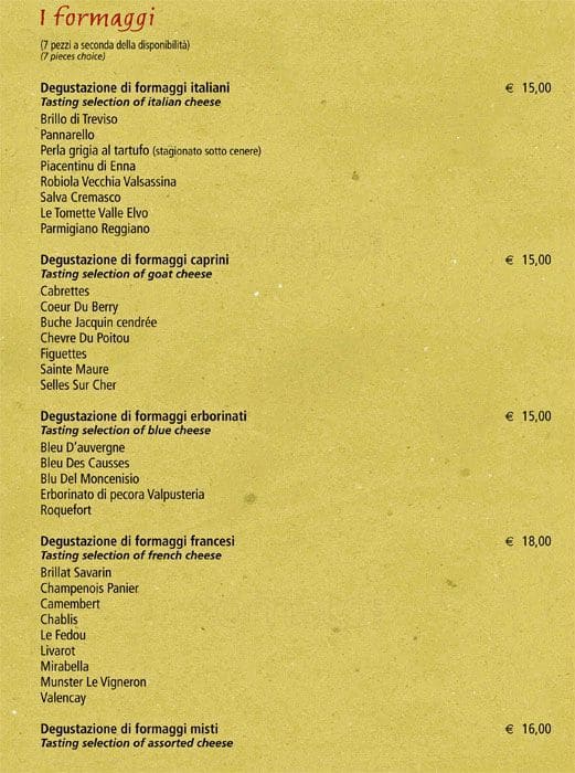 Menu di Il Brillo Parlante 