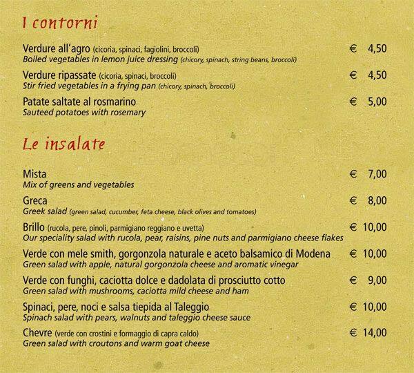 Menu di Il Brillo Parlante 