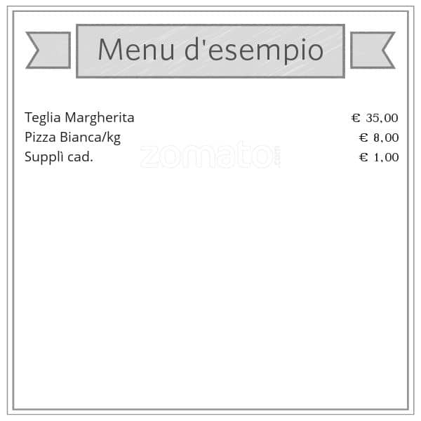 Menu di Pizza Fantasy 1982 