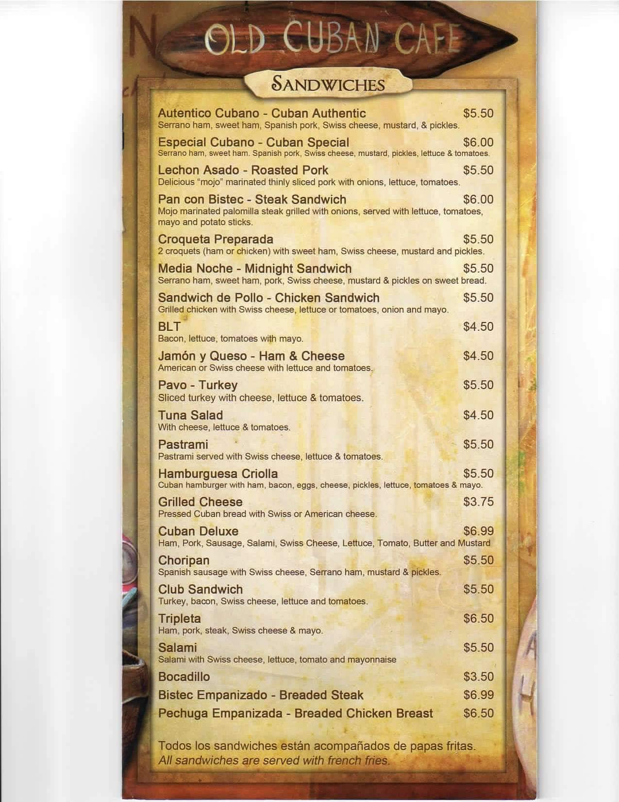 Old Cuban Caf Menu Men Para Old Cuban Caf East Orlando   Ec47715289572b5bad56702a23d33cf4 