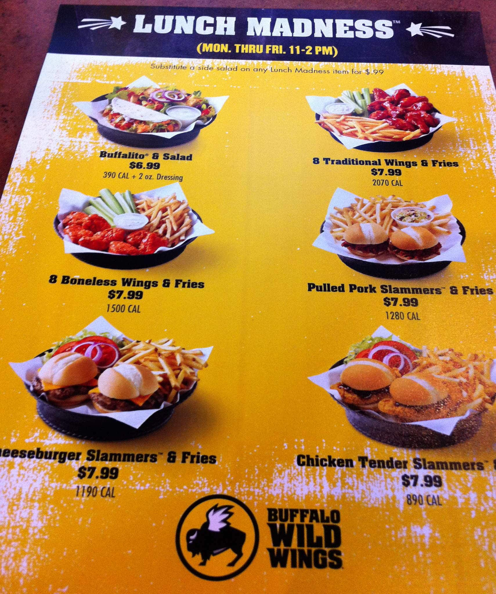 Buffalo Wild Wings Menu, Menu for Buffalo Wild Wings, Seaside, Monterey