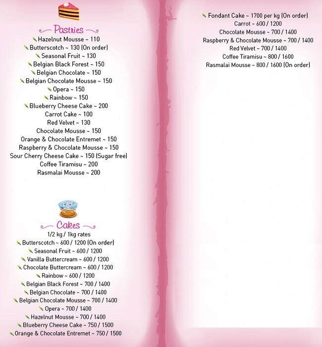 Menu at Sassy Teaspoon, Mumbai, Inside Sassy Spoon