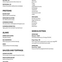 Kovi Asian Street Food Kitchen Menu
