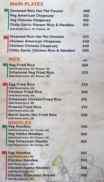 Step Inn menu