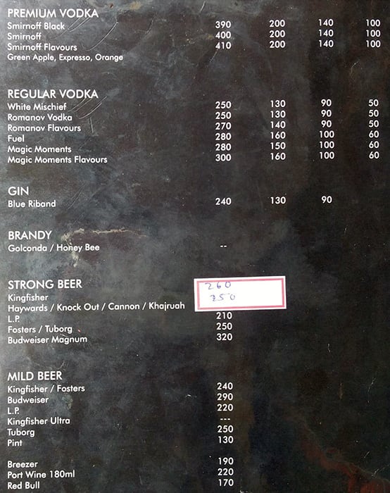Samudra Bar And Restaurant menu