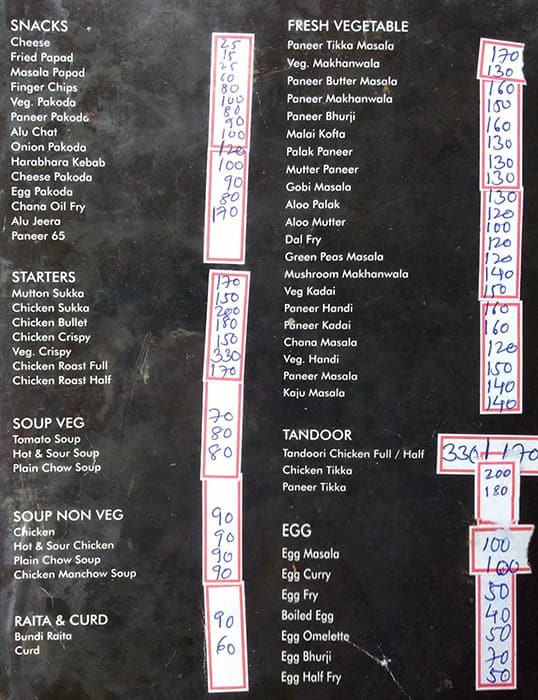 Samudra Bar And Restaurant menu