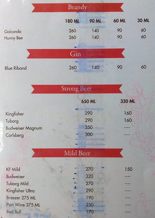 Samudra Bar And Restaurant menu