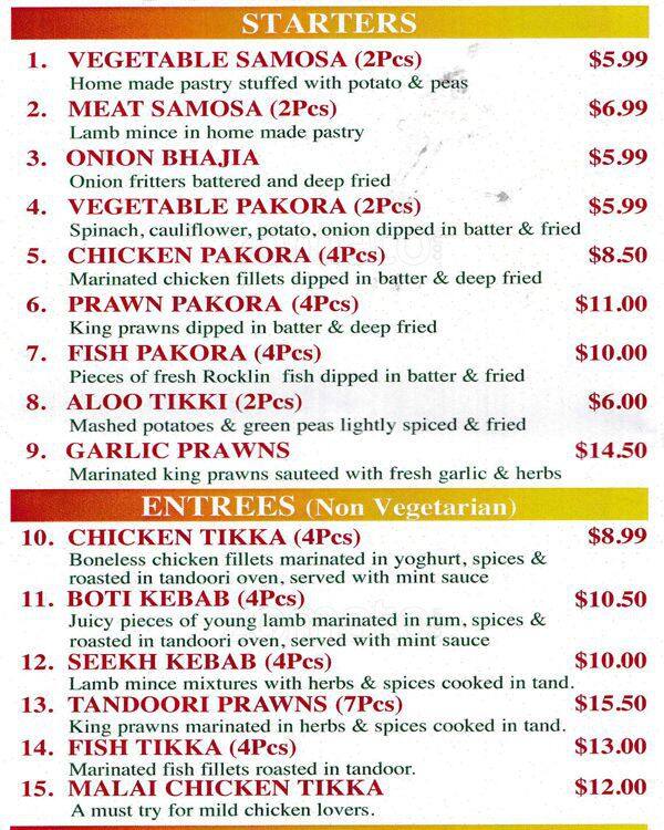 Curry House Menu, Menu for Curry House, Melton, Melbourne Urbanspoon/Zomato