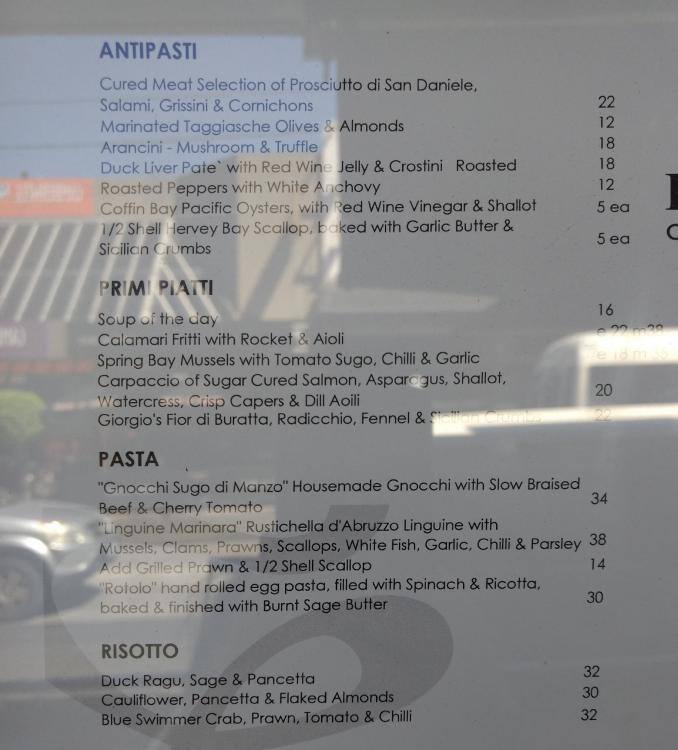 Italy 1 Camberwell Menu, Menu for Italy 1 Camberwell, Camberwell