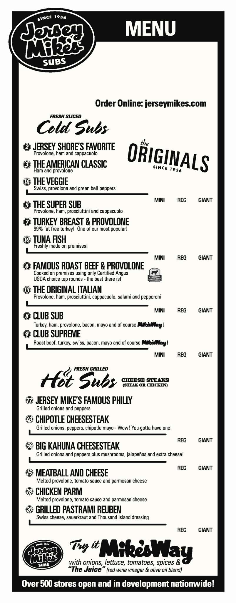 Jersey Mike's Subs Menu, Menu for Jersey Mike's Subs, Port St Lucie ...