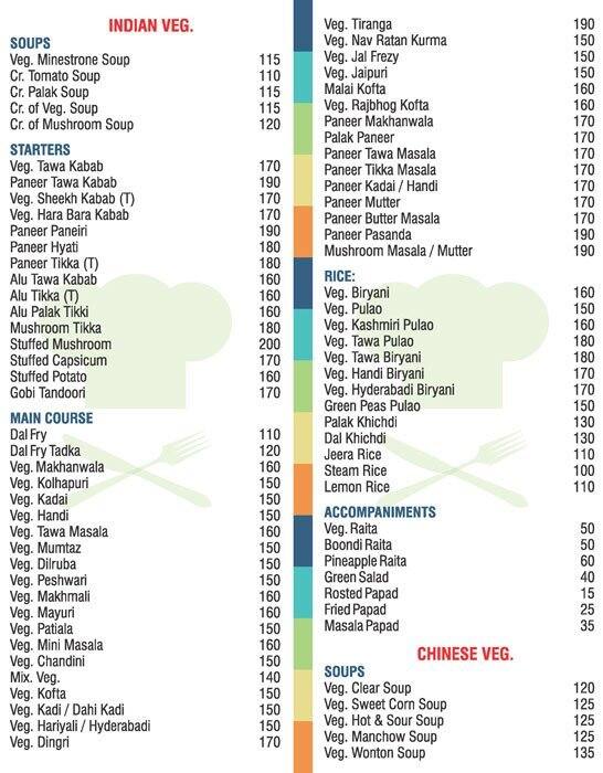 Sitar NX Menu, Menu for Sitar NX, Vile Parle East, Mumbai Zomato